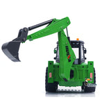 HUINA 1/14 1579 Plastic RC Loader Remote Controlled Backhoe Excavator 2.4G 9CH Hobby Model DIY Toys Electric Cars Painted