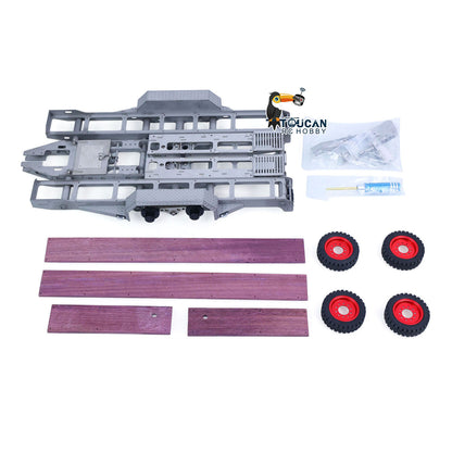 TOUCAN RC HOBBY JDM-228 1/14 Metal Extendable Multifunction Gooseneck Trailer KIT for JDMODEL RC Hydraulic Excavator LR920 LR914 ZW370 Loader