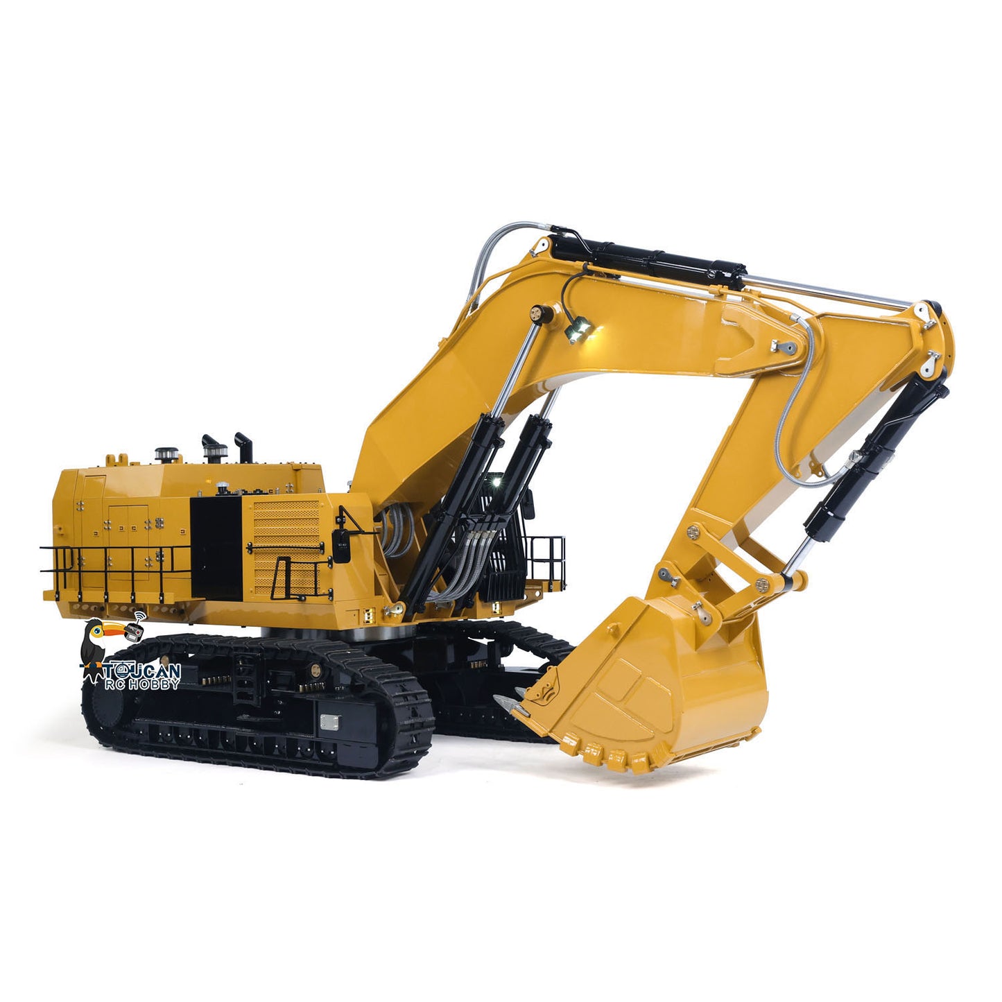 Vorbestellung 1/14 C6015B Gelbmetall-Hydraulik-RC-Bagger 6015B Lichtsystem Flüssigkristallanzeige ESC-Motor Servo Flysky FS-i6S Radio 