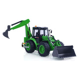 HUINA 1/14 1579 Plastic RC Loader Remote Controlled Backhoe Excavator 2.4G 9CH Hobby Model DIY Toys Electric Cars Painted