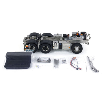1/14 6x6 Metallchassis 3-Gang für RC Traktor FH16 Ferngesteuerter LKW Autoteile Getriebe ESC Hinterachshebesystem