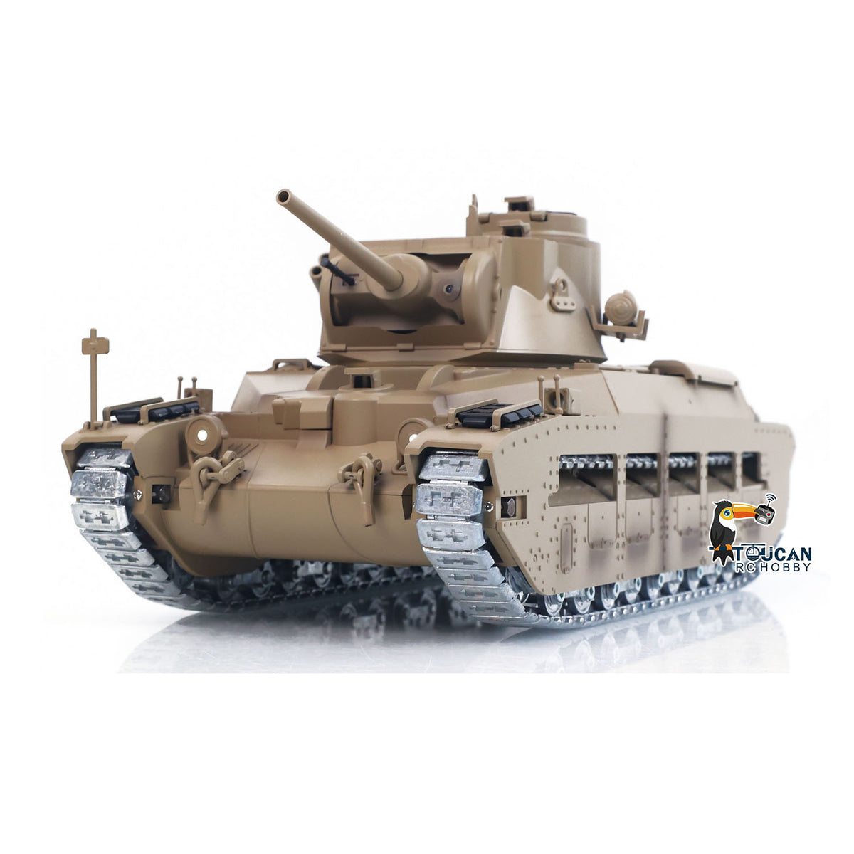 1/16 RC Tank Matilda III IV Tongde IR Turret Rotary 320 Degree Electric Remote Control Military Vehicle Metal Gearbox Road Wheel