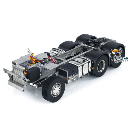 1/14 6x6 Metallchassis 3-Gang für RC Traktor FH16 Ferngesteuerter LKW Autoteile Getriebe ESC Hinterachshebesystem