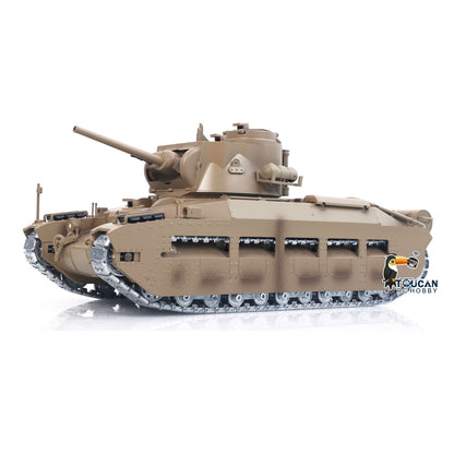 TOUCAN RC HOBBY Fast Free Shipping 1/16 RC Tank Matilda III IV Tongde IR Turret Rotary 320 Degree Electric Remote Control Military Vehicle Metal Gearbox Road Wheel