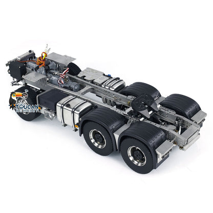 1/14 6x6 Metallchassis 3-Gang für RC Traktor FH16 Ferngesteuerter LKW Autoteile Getriebe ESC Hinterachshebesystem