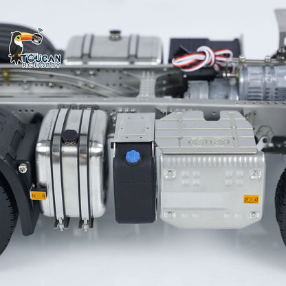 1/14 6x6 Metallchassis 3-Gang für RC Traktor FH16 Ferngesteuerter LKW Autoteile Getriebe ESC Hinterachshebesystem