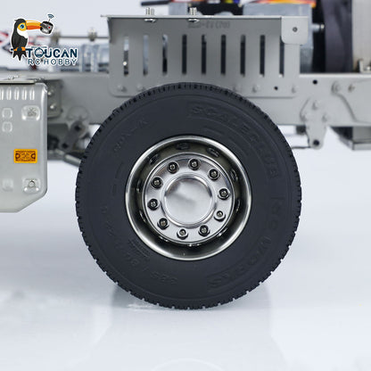 1/14 6x6 Metallchassis 3-Gang für RC Traktor FH16 Ferngesteuerter LKW Autoteile Getriebe ESC Hinterachshebesystem