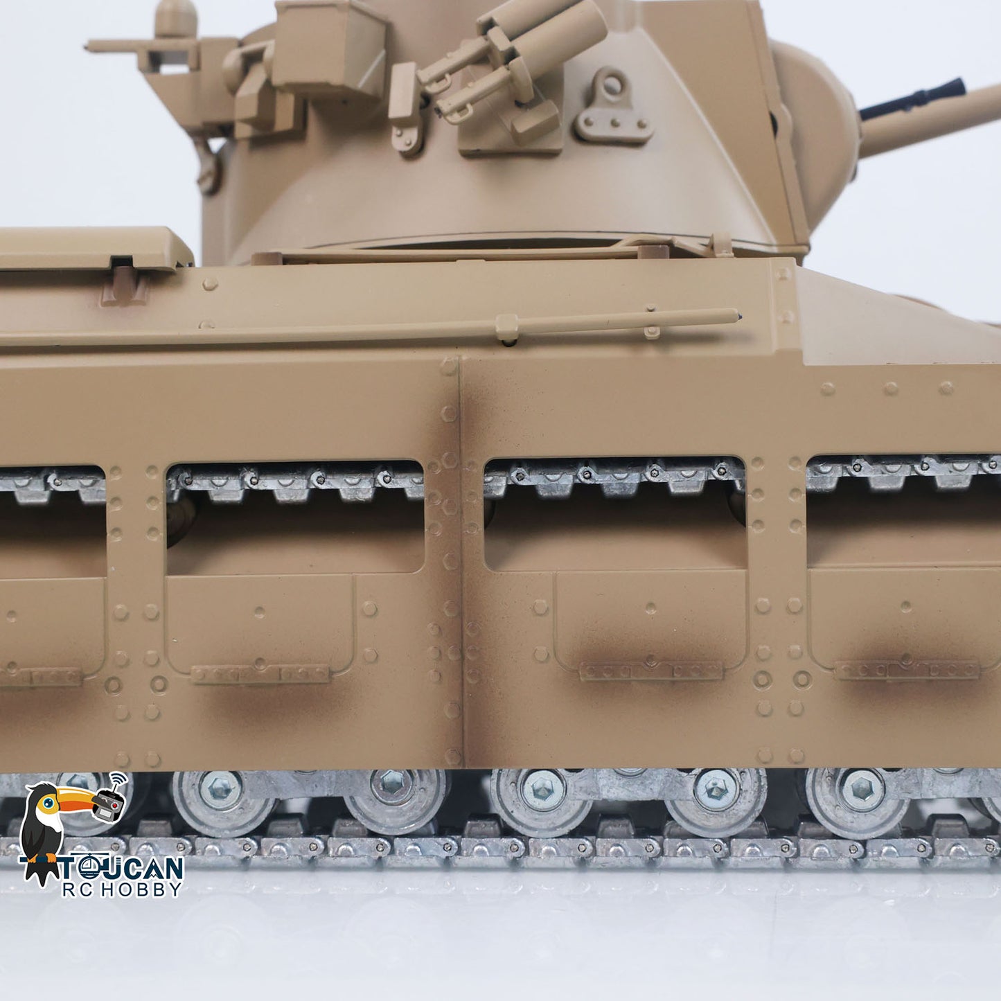 1/16 RC Tank Matilda III IV Tongde IR Turret Rotary 320 Degree Electric Remote Control Military Vehicle Metal Gearbox Road Wheel
