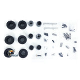JDM Metal Realistic Tail Beam with Rear Hook/Wheel Hub Suspension Set of 1/14 Remote Control Tractor Truck Upgraded Parts
