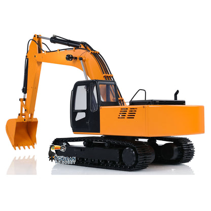 JDMODEL 1/12 RC-Hydraulikbagger, lackiert, montiert, Fernbedienung, Baufahrzeug, Pumpe, Ketten, Licht, Radio 