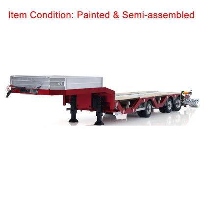 TOUCAN RC HOBBY 1/14 3 Axles Metal Trailer Extendible Trailers for RC Tractor Truck Car Remote Control Vehicle Tipper DIY Models Semi-Assembled No Light Battery Charge