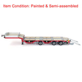 1/14 3 Axles Metal Trailer Extendible Trailers for RC Tractor Truck Car Remote Control Vehicle Tipper DIY Models Semi-Assembled No Light Battery Charge