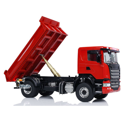 1/14 4x4 RC Hydraulisches Auto Metall Fernbedienung N44 Muldenkipper Mit Licht Sound 3-Gang-Getriebe Motor Lackiert Montiert