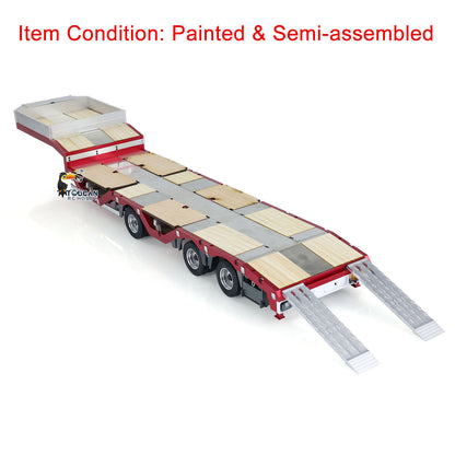 TOUCAN RC HOBBY 1/14 3 Axles Metal Trailer Extendible Trailers for RC Tractor Truck Car Remote Control Vehicle Tipper DIY Models Semi-Assembled No Light Battery Charge