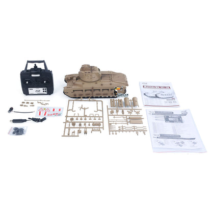 Tongde 1/16 Remote Control Military Tank Matilda III IV Turret Rotation 320 Degree IR Lights Sounds RC Electric Model Smoke Unit