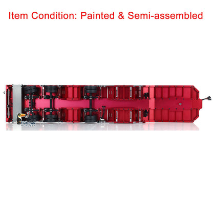 TOUCAN RC HOBBY 1/14 3 Axles Metal Trailer Extendible Trailers for RC Tractor Truck Car Remote Control Vehicle Tipper DIY Models Semi-Assembled No Light Battery Charge