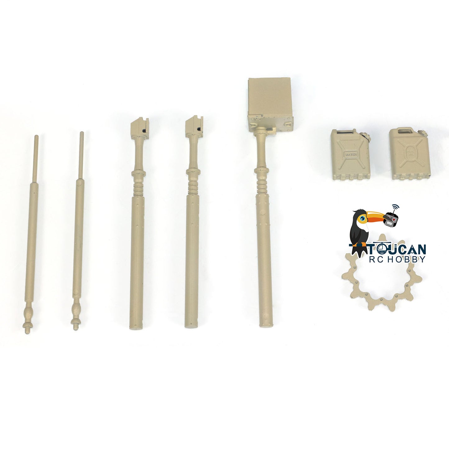 Dekorative Teile aus Metall, Kraftstoff- und Wassertanks für 1/16 RC-Panzer, Funksteuerung, Panzer M1A2 Abrams 3918, Hobby-Modell