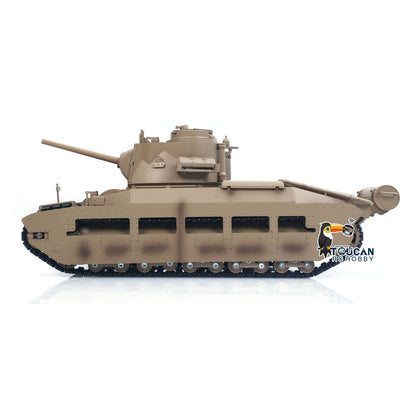 Tongde 1/16 Remote Control Military Tank Matilda III IV Turret Rotation 320 Degree IR Lights Sounds RC Electric Model Smoke Unit