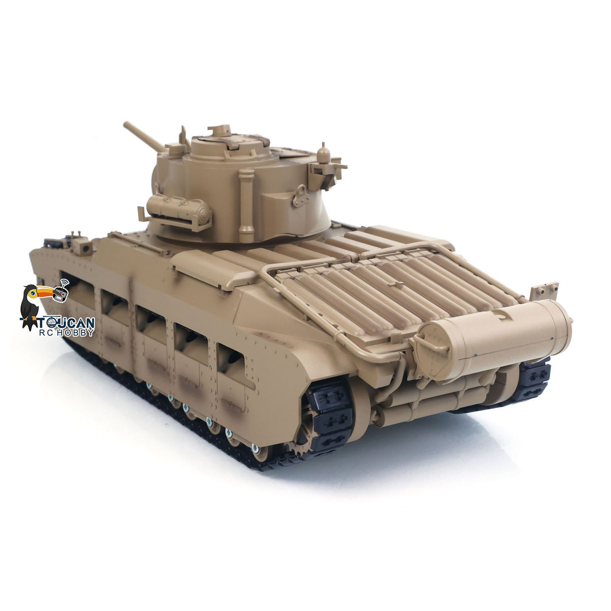 TOUCAN RC HOBBY Fast  Free Shipping Tongde 1/16 Remote Control Military Tank Matilda III IV Turret Rotation 320 Degree IR Lights Sounds RC Electric Model Smoke Unit