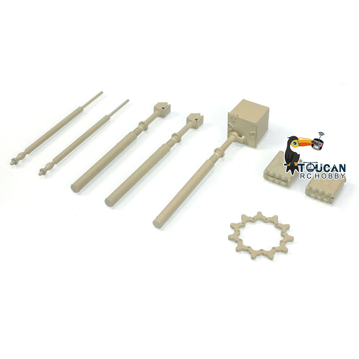 IN Stock CS 1/16 Metal Decorative Upgraded Accessories For Remote Control Tank M1A2 Abrams 3918 RC Vehicle Model With Antenna Oil Bucket