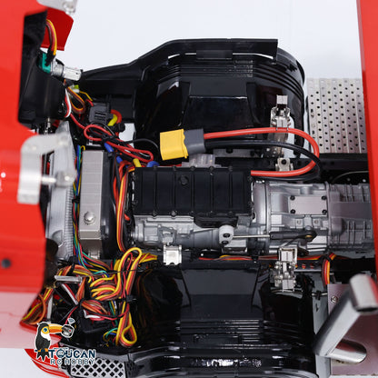 1/14 4x4 RC Hydraulisches Auto Metall Fernbedienung N44 Muldenkipper Mit Licht Sound 3-Gang-Getriebe Motor Lackiert Montiert