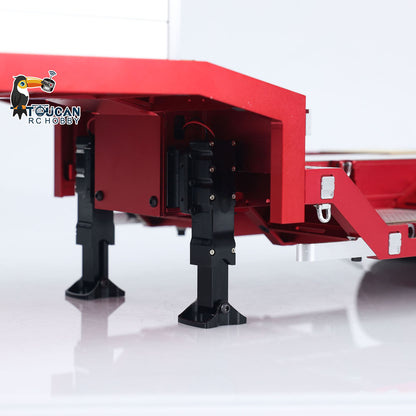 TOUCAN RC HOBBY 1/14 3 Axles Metal Trailer Extendible Trailers for RC Tractor Truck Car Remote Control Vehicle Tipper DIY Models Semi-Assembled No Light Battery Charge