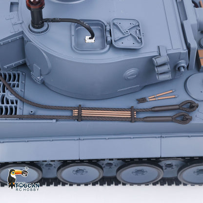Henglong 1/16 TK7.0 Plastic German Tiger I RTR RC Tank 3818 with Steel Gearbox Metal Barrel Recoil 360 Degrees Turret BB Unit Infrared Combat