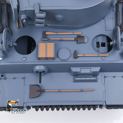 Henglong 1/16 TK7.0 Plastic German Tiger I RTR RC Tank 3818 FPV BB IR 360 Degrees Turret Metal Barrel Recoil Steel Gearbox Smoke Manual Spray Collection Model