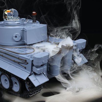 Henglong 1/16 TK7.0 Plastic German Tiger I RTR RC Tank 3818 FPV BB IR 360 Degrees Turret Metal Barrel Recoil Steel Gearbox Smoke Manual Spray Collection Model