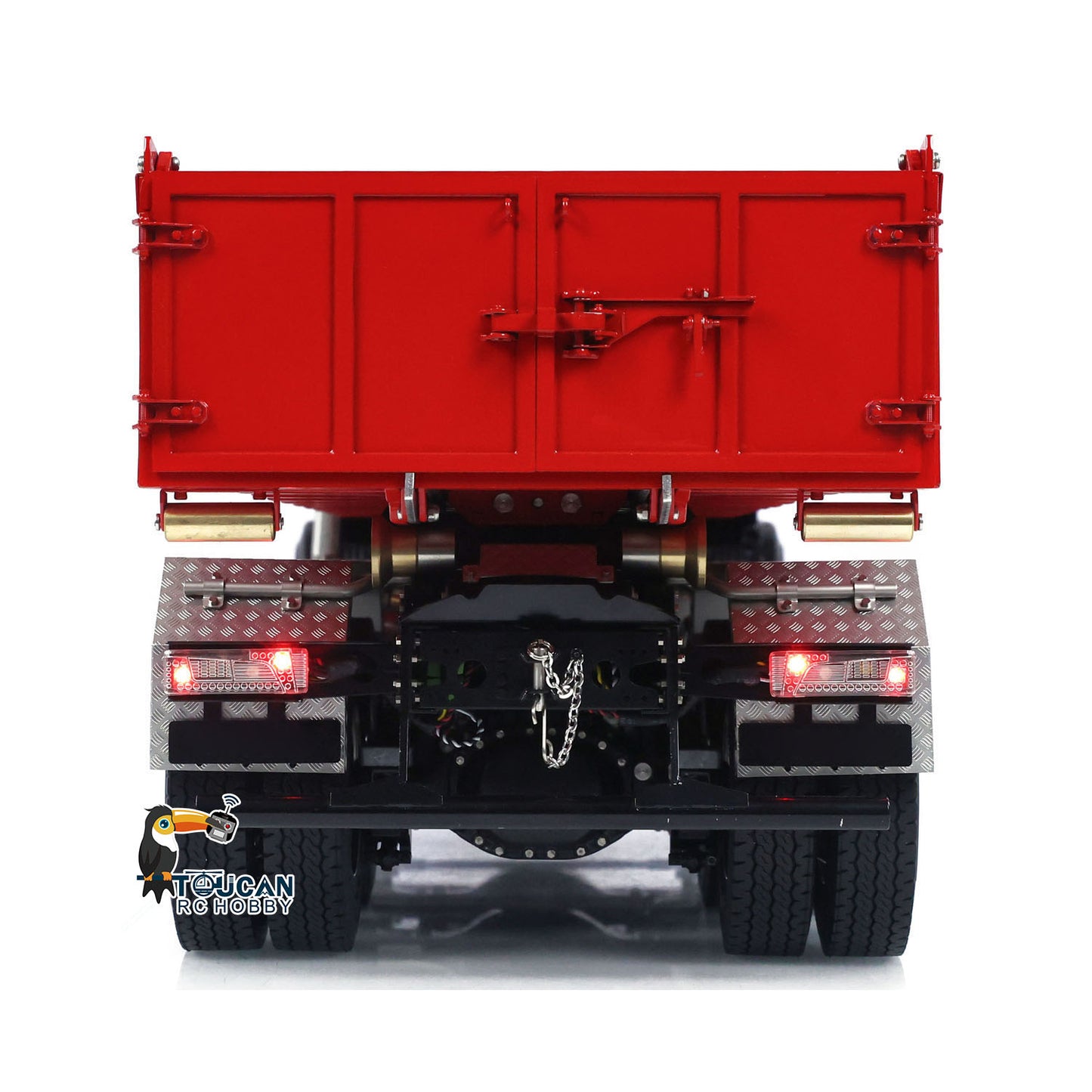 TOUCAN RC HOBBY 1/14 8x8 RC Hydraulic Full Dump Truck Roll-Off Dumper Trucks 3-speed Transmission Differential Lock Axles Motor Servo ESC