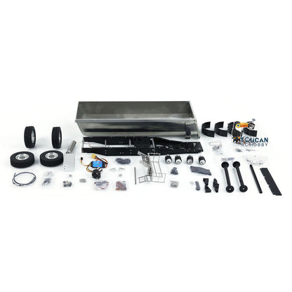 2 achsen Metall Hydraulische Dump Trailer Für TAMIYA LESU 1/14 RC Traktor Kipper Lkw