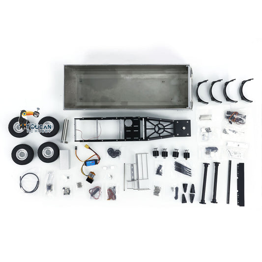 2 achsen Metall Hydraulische Dump Trailer Für TAMIYA LESU 1/14 RC Traktor Kipper Lkw
