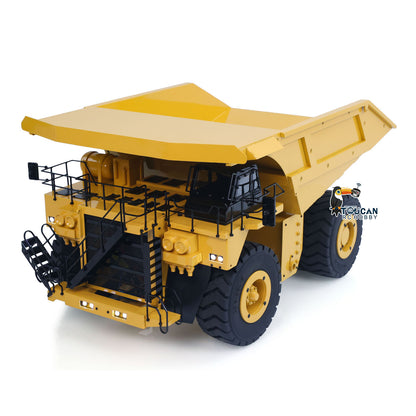 1:20 Maßstab Gelb Metall Hydraulische RC Mining Truck 793D Dumper Auto Fernbedienung Kipper Modell I6X Radio Lichter ESC Servo