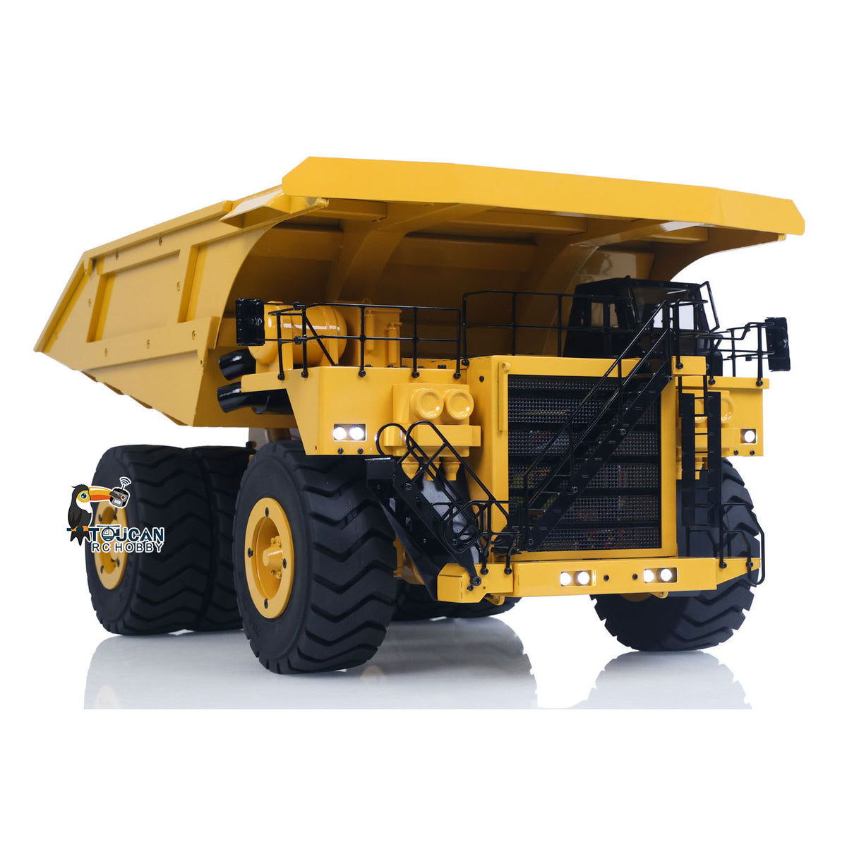 LZGH-C793D-2 Ready to Run 1/20 Metal Hydraulic RC Mining Dump Truck Big S Tire w/Light Warning Sound & Battery