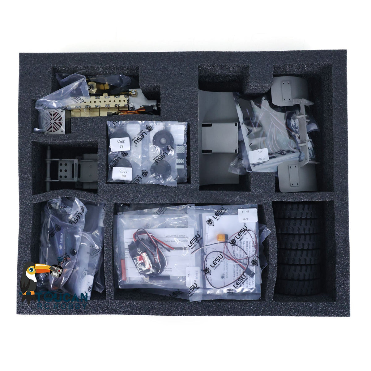 TOUCAN RC HOBBY LESU 1/14 RC Hydraulic Painted Assembled RC forklift Metal Aoue-LD160S Remote Control Wheeled Car Sound Light System Model