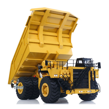 1:20 Maßstab Gelb Metall Hydraulische RC Mining Truck 793D Dumper Auto Fernbedienung Kipper Modell I6X Radio Lichter ESC Servo