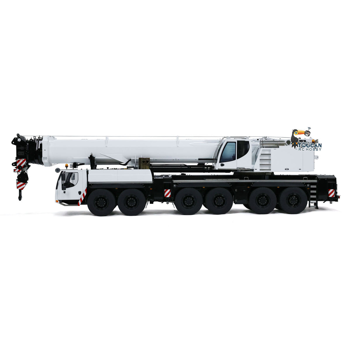 TOUCAN RC HOBBY Eyewhale D1350 1/14 Metal RC Hydraulic Mobile Crane Truck Heavy Machine FlySky PL18EV Remote Controller for Indoor Play
