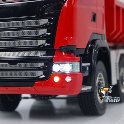 TOUCAN RC HOBBY 1/14 8x8 RC Hydraulic Full Dump Truck Roll-Off Dumper Trucks 3-speed Transmission Differential Lock Axles Motor Servo ESC