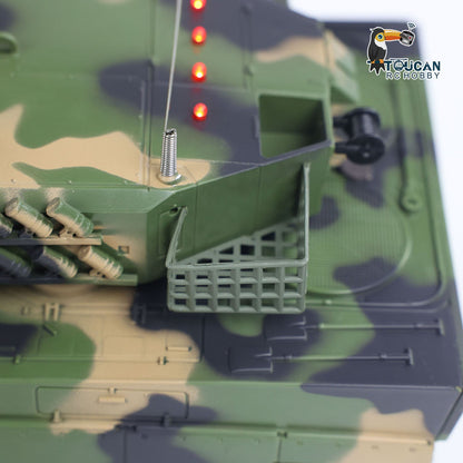 Henglong 1/24 Plastic 3809 Leopard2A5 RC Tank Model with BB Unit Infrared Combat Spray Water Turret Elevation and Depression Sound Light
