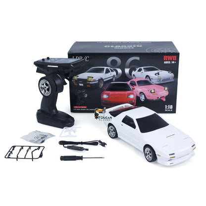 TOUCAN RC HOBBY LDRC 1/18 RX7 RC Racing Car RWD Gyroscope Wireless Control Drift Vehicles LD1802 Premium Mini Drift Design All-Nylon Chassis RC Model