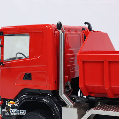 TOUCAN RC HOBBY 1/14 8x8 RC Hydraulic Full Dump Truck Roll-Off Dumper Trucks 3-speed Transmission Differential Lock Axles Motor Servo ESC