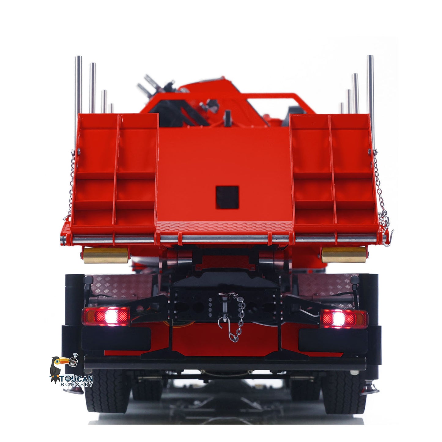 Toucanhobby 10x10 1/14 Metal RC Hydraulic Roll on Roll off Dumper Construction Vehicle 9-Way Reversing Valve Rear Axle Lifting for Hobbyists