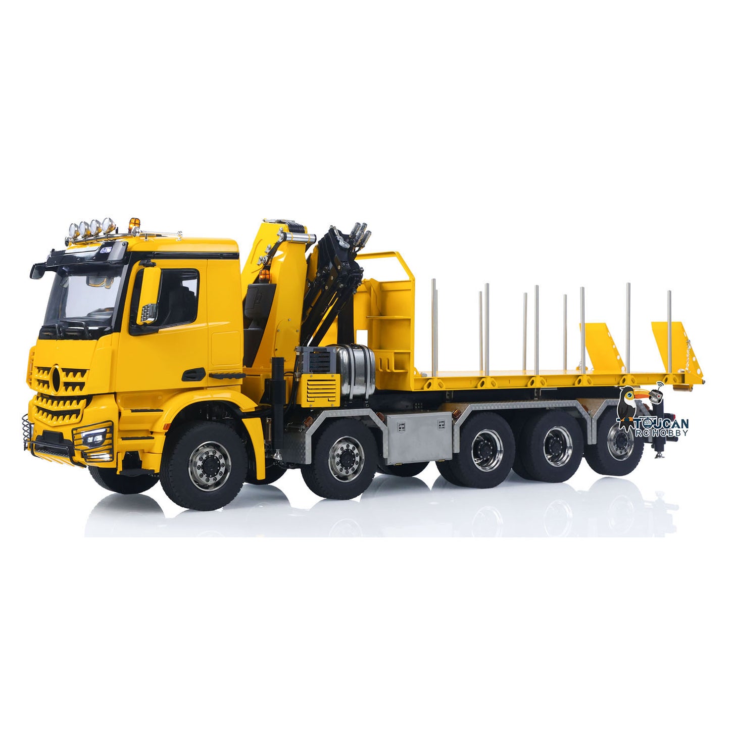 Toucanhobby 10x10 1/14 Metal RC Hydraulic Roll on Roll off Dumper Construction Vehicle 9-Way Reversing Valve Rear Axle Lifting for Hobbyists