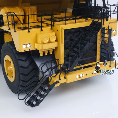 1:20 Maßstab Gelb Metall Hydraulische RC Mining Truck 793D Dumper Auto Fernbedienung Kipper Modell I6X Radio Lichter ESC Servo