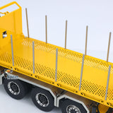 1:14 Hydraulic RC Flatbed Timber Car 10*10 Remote Control Crane Dump Truck Model with 9-Channel Reversing Valve  Sound LED Light