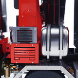 1/14 Hydraulic RC Flatbed Timber Car 10x10 Remote Control Crane Dump Truck Model with 9-Channel Reversing Valve Light Sound System