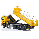 1:14 Hydraulic RC Flatbed Timber Car 10*10 Remote Control Crane Dump Truck Model with 9-Channel Reversing Valve  Sound LED Light