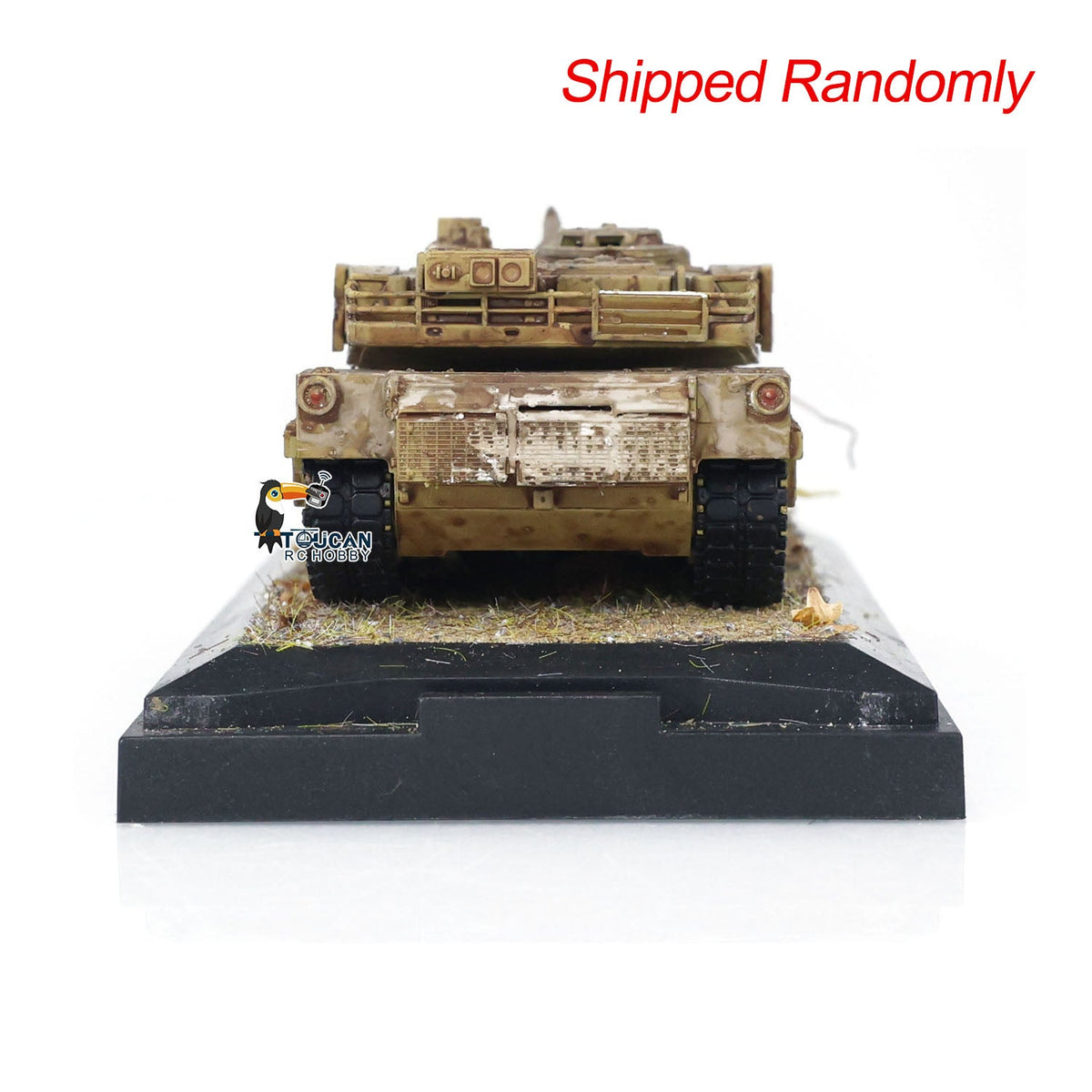 Henglong 1/72 Plastic USA Abrams M1A2 Static Tank 3918 Scene Model with 360 Degrees Manual Rotate Turret for Military Collection Enthusiasts