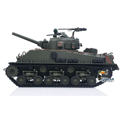 Sherman M4A3 1/16 Remote Control Tank Infrared System BB Barrel Elevation Smoke Unit Metal Chassis Light Sound No Charger