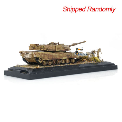 Henglong 1/72 Plastic USA Abrams M1A2 Static Tank 3918 Scene Model with 360 Degrees Manual Rotate Turret for Military Collection Enthusiasts